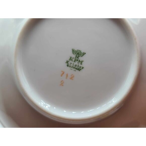 Vintage KPM Krister Germany Set of 4 Berry Bowls. Gold Rose. 5" - Picture 3 of 8